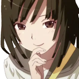 🍙 Hitagi Senjougahara Bakemonogatari Anime, Garota, Senjougahara, Bakemonogatari, Série Monogatari telegram sticker