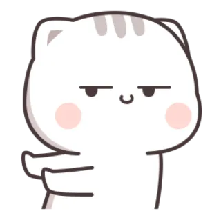 😼 gato, lindo, presumido, divertido, dibujos animados telegram sticker