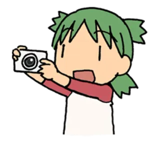 📷 애니메이션, 카메라, 소녀, 만화, 귀여운, 웃긴, 캐릭터 telegram sticker