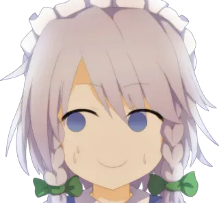 😰 Anime, Desenho animado, Chibi, Fofo, Empregada, Garota whatsapp sticker