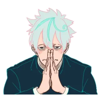 🖤 Anime, Triste, Stressato, Preoccupato, Stanco, Illustrazione telegram sticker