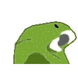 🦜 green blob, cartoon, animal, creature, frog, green, simple telegram sticker