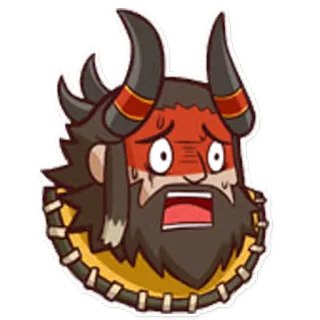 😱 Dessin animé, Cornes, Barbu, Fantaisie, Personnage telegram sticker