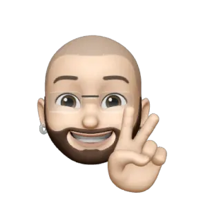 💥 Emoji, Friedenszeichen, Gesicht, Digitaler Avatar, Sticker whatsapp sticker