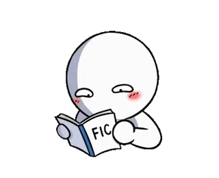 😍 FIC чтение, книга, мультфильм, персонаж, фантастика telegram sticker