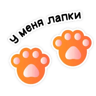 🐈 у меня лапки кошачья лапка, лапки, милый, животное, каваи, кошка telegram sticker