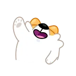 👋 Cartoon, Tier, Bär, winkend, Gruß, niedlich telegram sticker