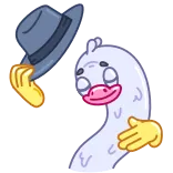 🤠 만화, 오리, 모자, 인사, 웃긴 telegram sticker