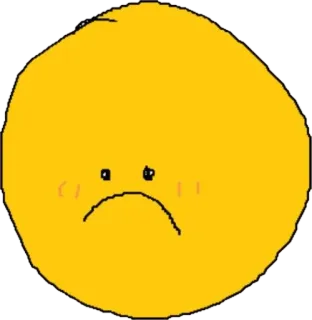 ☹️ emoji, triste, rosto, amarelo whatsapp sticker