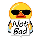 👍 Duck Not Bad whatsapp sticker