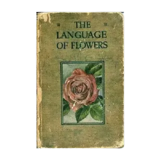 🤩 The Language of Flowers THE LANGUAGE OF FLOWERS book cover, flowers, rose, language, antique, vintage, floral telegram sticker