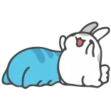 🙏 заяц, кот, мультфильм, стикер, милый, животное, гибрид whatsapp sticker