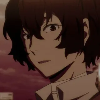 🪙 Osamu Dazai Bungou Stray Dogs Anime, Manga, Osamu Dazai, Bungou Stray Dogs, Chân dung, Phim hoạt hình telegram sticker