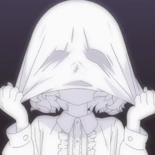 🧩 призрак, ужасы, страшный, простыня, аниме telegram sticker