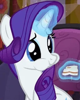 🍰 Rarity My Little Pony poney, licorne, dessin animé, paillettes, magie telegram sticker