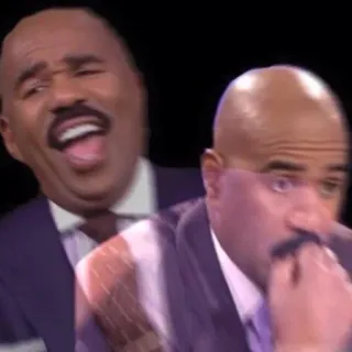 😅 Steve Harvey steve harvey, reaction, funny, host, tv telegram sticker