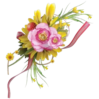 🌸 цветок, цветочный, букет, роза, желтый, розовый telegram sticker