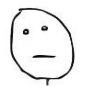🙂 Poker Face Rage Comics whatsapp sticker