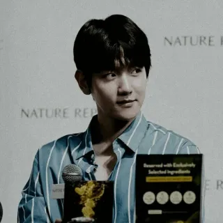 🎋 Reserved with Exclusively Selected Ingredients K-pop, singer, man, Nature Republic, cosmetics telegram sticker