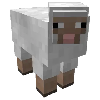 🐏 Minecraft cừu, minecraft, động vật, trò chơi điện tử, khối hộp, vật nuôi trang trại telegram sticker