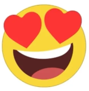 😍 Emoji, Amore, Occhi a cuore, Faccina sorridente telegram sticker