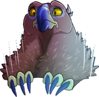 👀 pássaro, águia, desenho animado, animal, engraçado whatsapp sticker