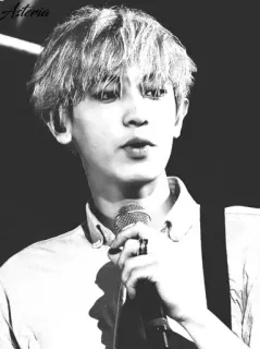 ⛓ Asteria man, singer, microphone, korean, kpop telegram sticker