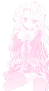 ❗ Shiro No Game No Life anime, shiro, no game no life, dễ thương, kawaii, cô gái whatsapp sticker