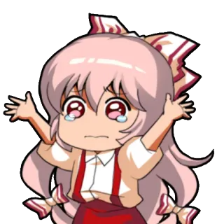 Fujiwara no Mokou smug faces whatsapp stickers