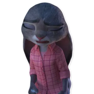 😪 Judy Hopps Zootopia lapin, triste, pleurs, dessin animé, police whatsapp sticker