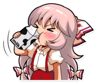 🐄 MILK Аниме, Молоко, Милый, Напиток, Кавай, Мультфильм telegram sticker