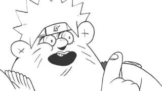 😲 Naruto anime, cartoon, funny, middle finger, meme telegram sticker