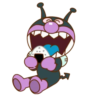 🍙 Baikinman Anpanman Kartun, Anime, Jepang, Karakter, Baikinman, Anpanman telegram sticker