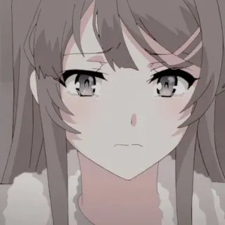 ⛓ Anime, Garota, Triste, Chorando, Mangá, Retrato telegram sticker