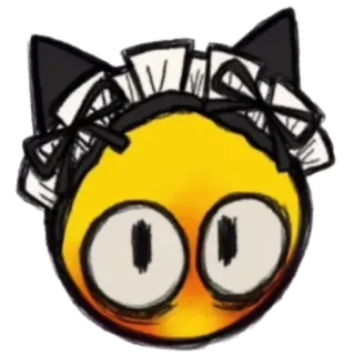 😼 絵文字, 猫耳, メイド, 可愛い, 面白い, かわいい, Discord telegram sticker