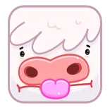 Santa Moo telegram stickers