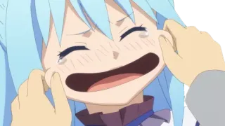 😅 Aqua Konosuba Anime, Dibujos animados, Konosuba, Aqua, Divertido, Comedia telegram sticker
