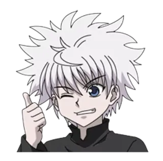 👍 Killua Zoldyck Hunter x Hunter anime, manga, character, killua, killua zoldyck, hunter x hunter telegram sticker