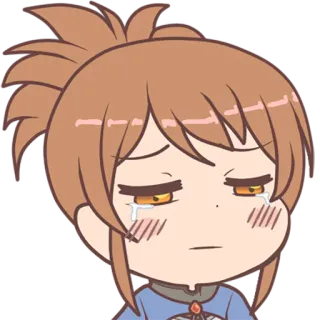 😢 动漫, 哭, 伤心, 含泪, 卡通, 表情 whatsapp sticker