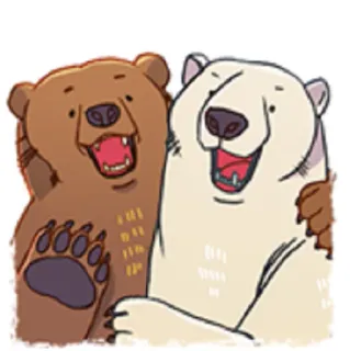 👥 orsi, cartoni animati, animali, carino, amicizia telegram sticker