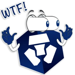 😱 WTF! wtf, expressão, desenho animado, surpresa, criptomoeda, crypto.com telegram sticker
