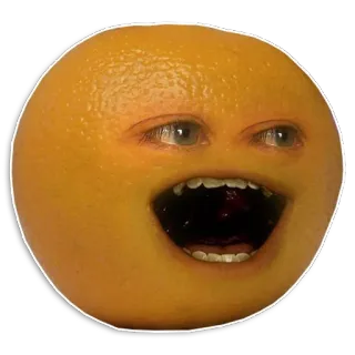 😋 Annoying Orange Cartone animato, Frutta, Arancia, Animato, Commedia telegram sticker