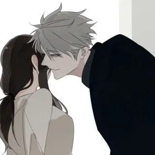 🕸 Anime, Couple, Romance, Amour, Art, Dessin animé whatsapp sticker