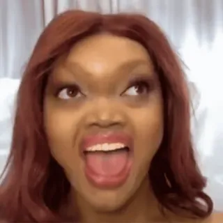 😄 женщина, портрет, лицо, выражение, открытый рот telegram sticker