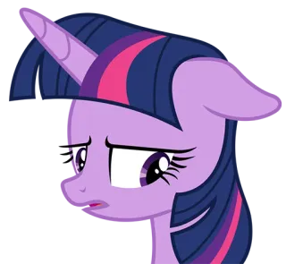 😒 Twilight Sparkle My Little Pony Pony, Twilight Sparkle, My Little Pony, Cartoon, Sticker telegram sticker