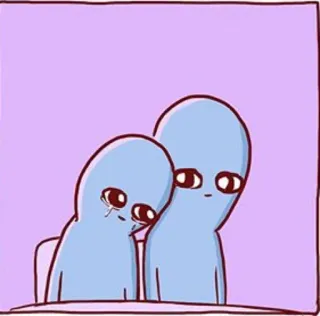 😢 宇宙人, 泣く, 悲しみ, 漫画, 可愛い, 感情的 telegram sticker