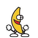 🍌 바나나, 만화, 과일, 행복, 음식, 애니메이션 telegram sticker
