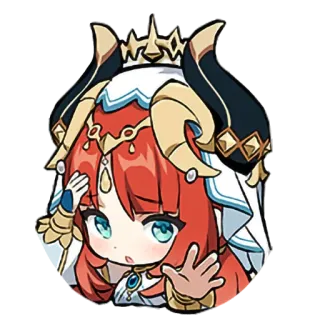 😔 Nilou Genshin Impact Nilou, Genshin Impact, อนิเมะ, วิดีโอเกม, น่ารัก, จิบิ, ตัวละคร, สติกเกอร์ telegram sticker