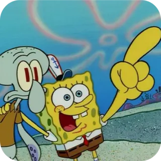 ☝ SpongeBob SquarePants SpongeBob, Thaddäus, Cartoon, Nickelodeon, Figur telegram sticker