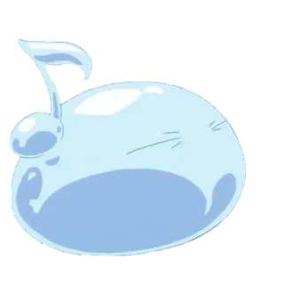 🎶 Rimuru Tempest That Time I Got Reincarnated as a Slime Аниме, Слайм, Каваий, Синий, Милый telegram sticker